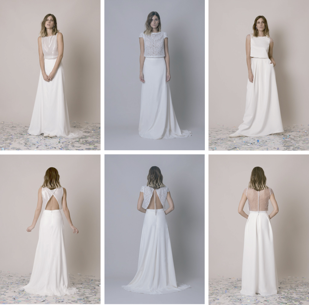 vestidos de novia de dos piezas