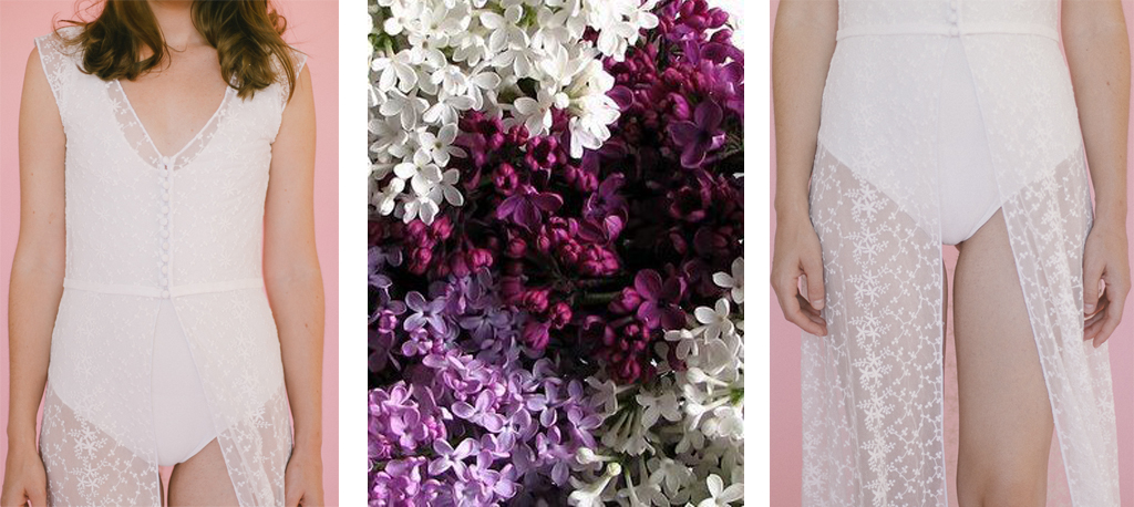 Vestido de novias con flores silvestres