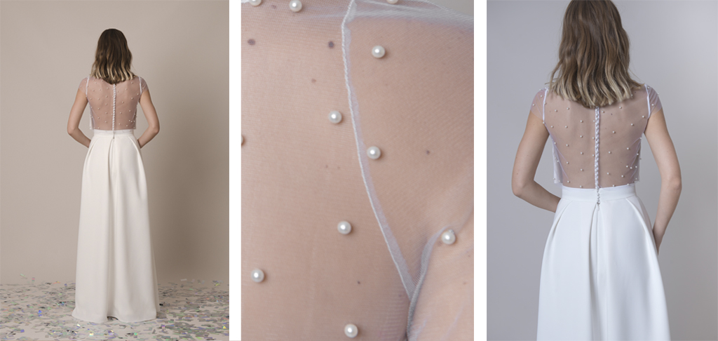 top de novia con espalda transparente