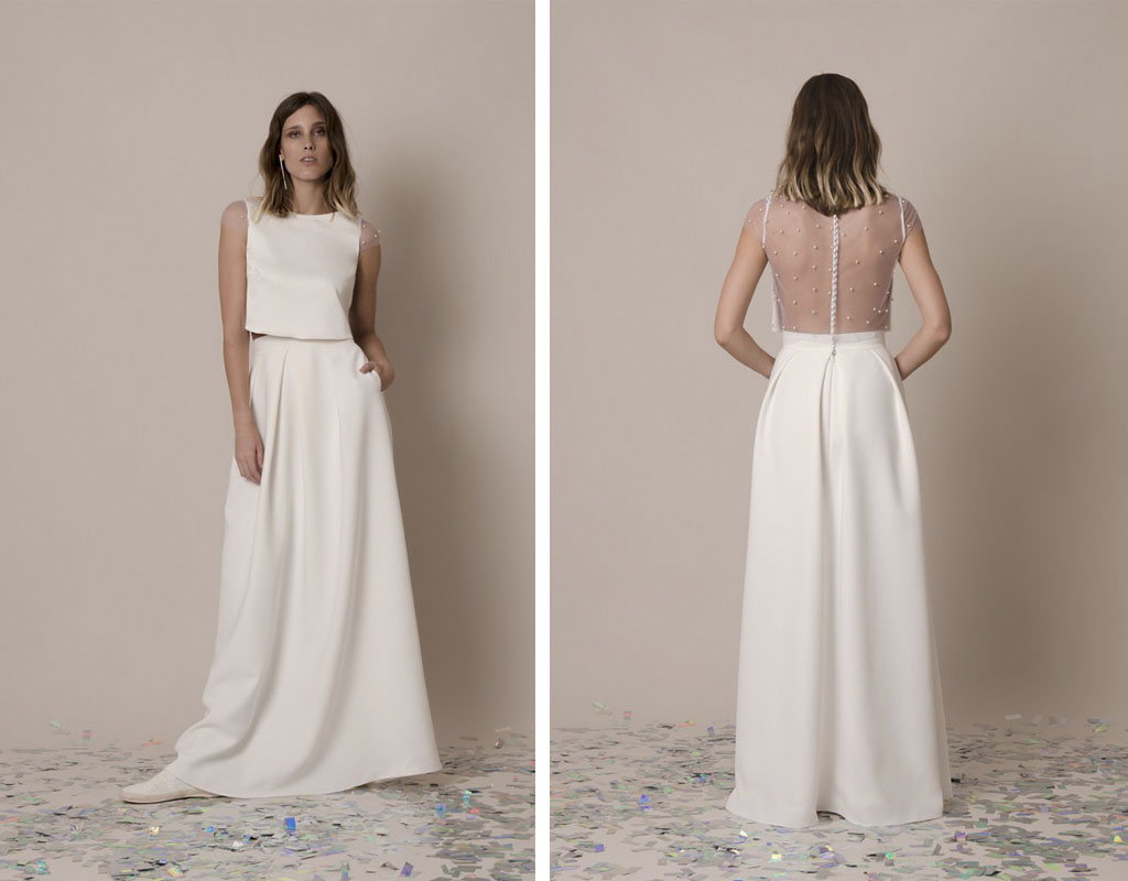 Vestidos de dos piezas boda civil