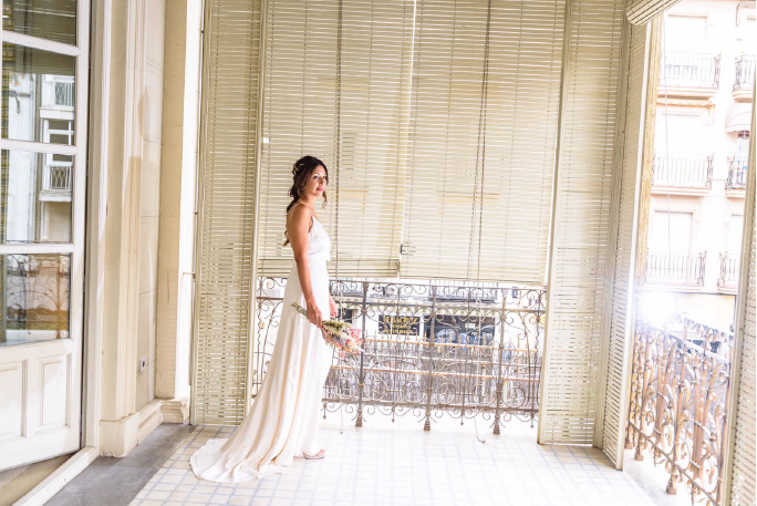 vestido de novia de seda