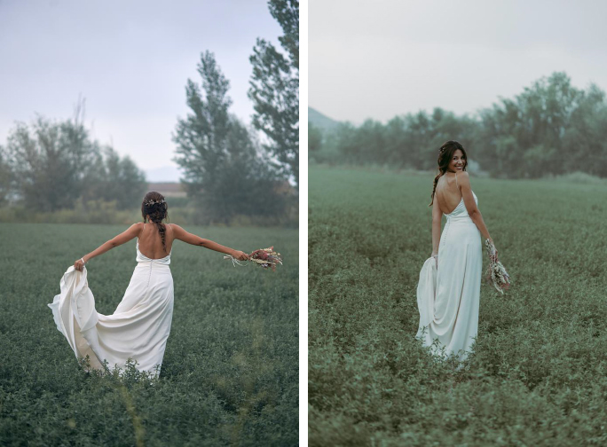 vestido de novia dos piezas