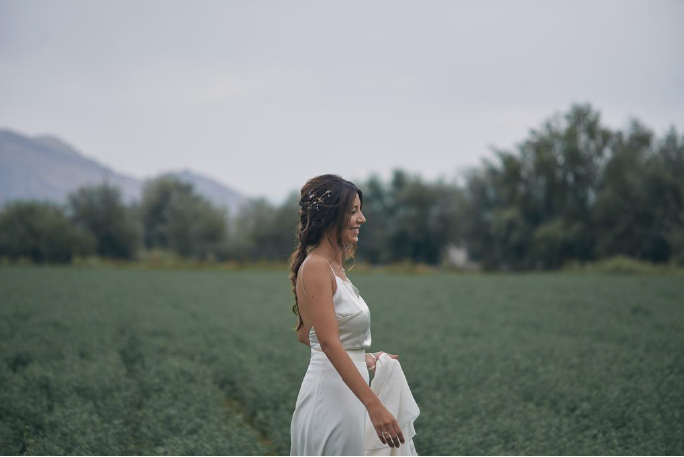 vestido de novia dos piezas