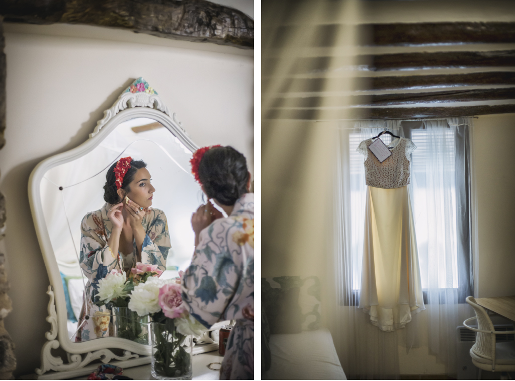 vestido de novia de dos piezas