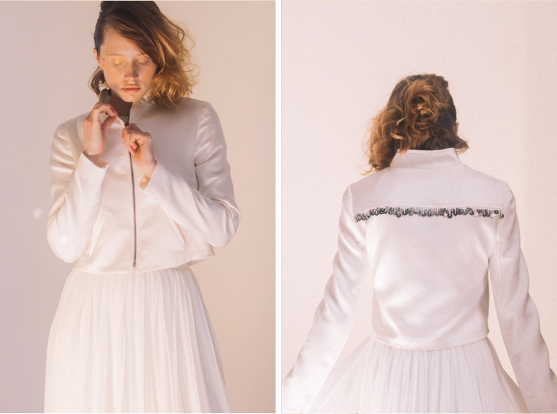 chaqueta bomber para novia