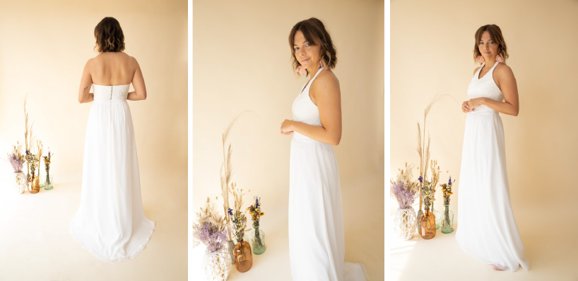 vestidos de novia sencillos Paola Carolina