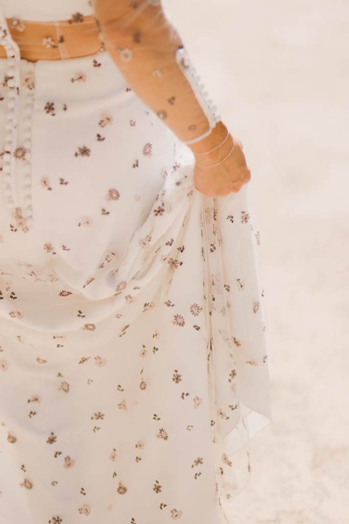 Vestido de novia dos piezas