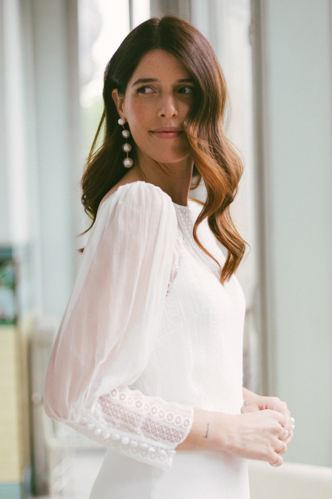 Vestido de novia de dos piezas chaquetita