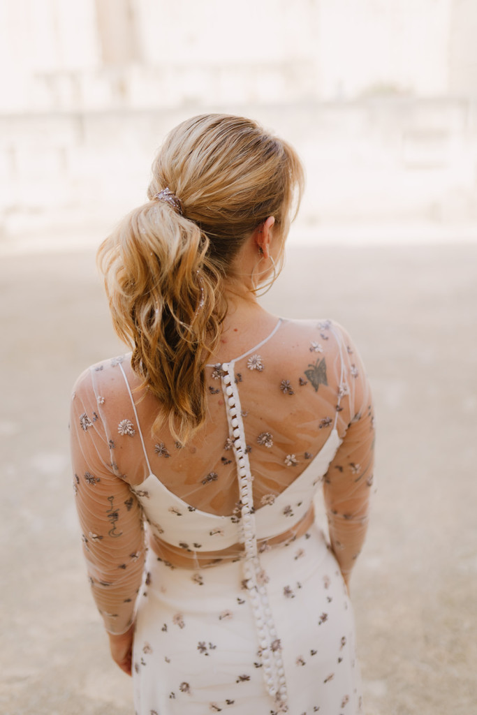 Vestido de novia dos piezas