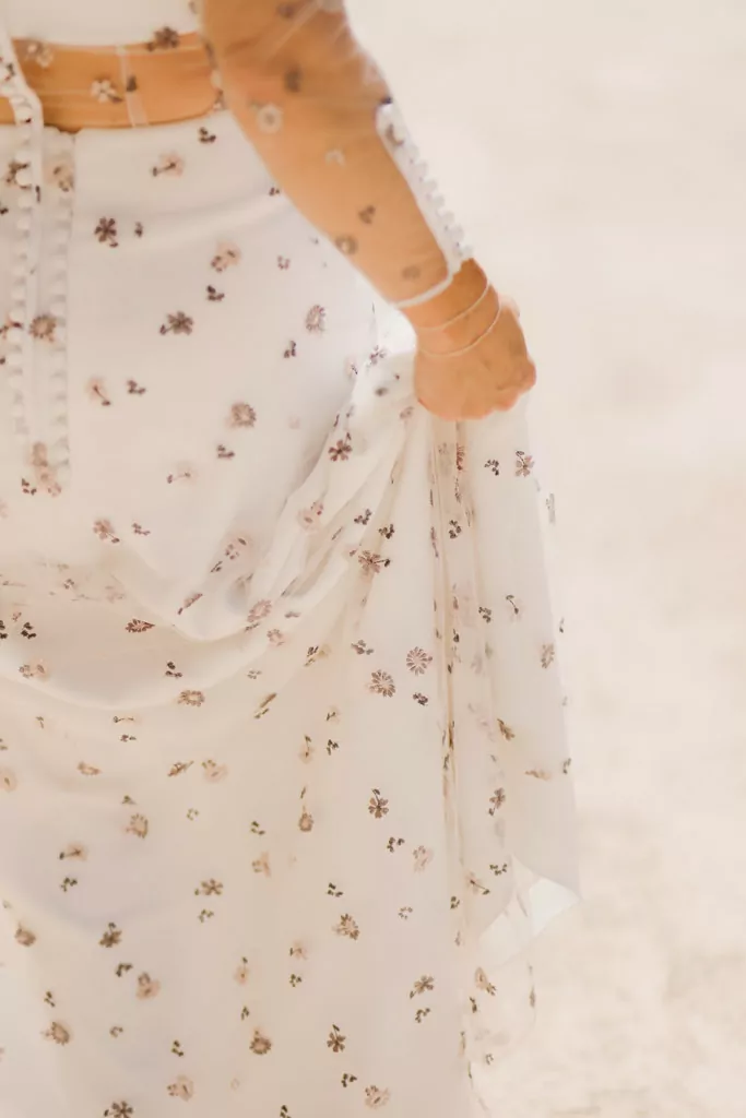 Vestido de novia dos piezas